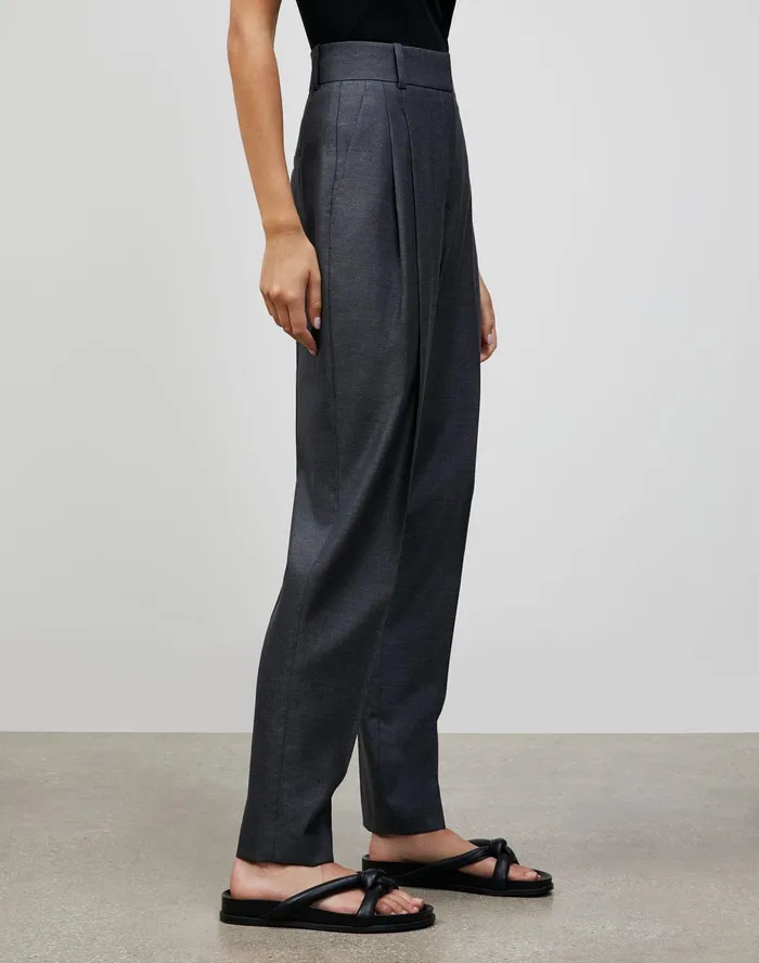 Women Lafayette 148 New York Pants and Shorts PlusSize Italian WoolSilk Suiting Ellis Pleated Pant Castle Rock