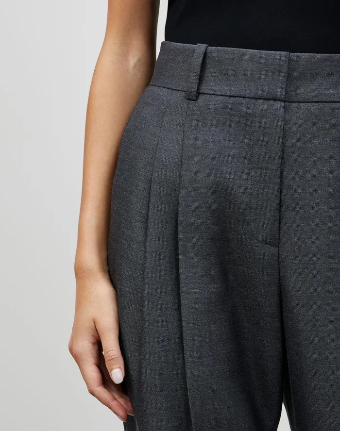 Women Lafayette 148 New York Pants and Shorts PlusSize Italian WoolSilk Suiting Ellis Pleated Pant Castle Rock