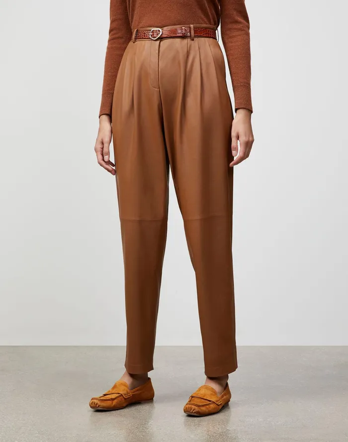 Women Lafayette 148 New York Pants and Shorts PlusSize Supple Nappa Leather Vestry Pant Hazelnut Women Lafayette 148 New York Pants and Shorts PlusSize Supple Nappa Leather Vestry Pant Hazelnut