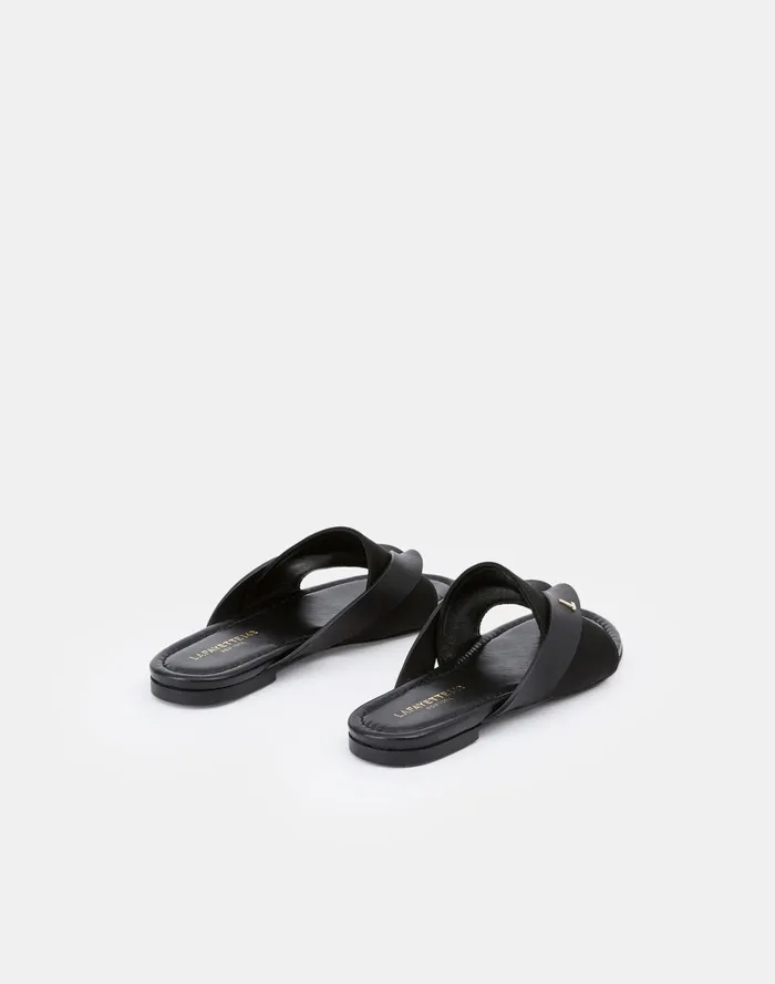 Women Lafayette 148 New York Sandals Satin Iris Icon Sandal Black