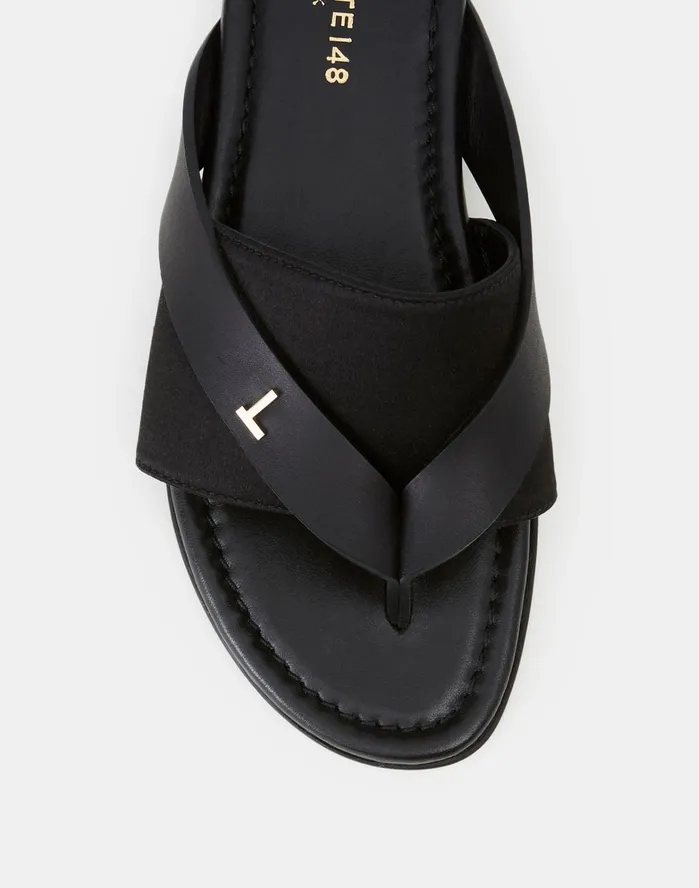 Women Lafayette 148 New York Sandals Satin Iris Icon Sandal Black