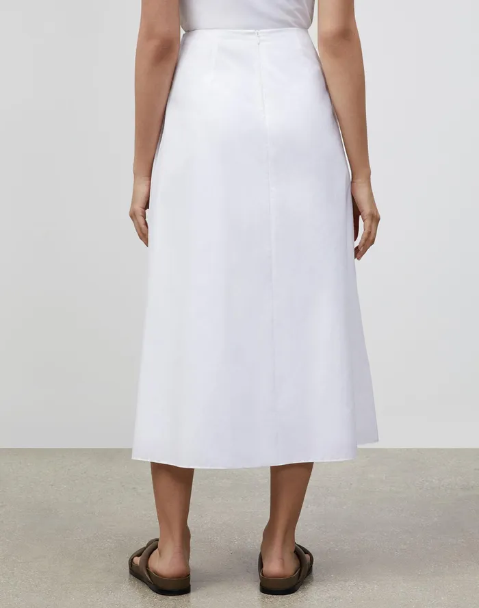Women Lafayette 148 New York Skirts Leila Skirt In Valencia Cloth White