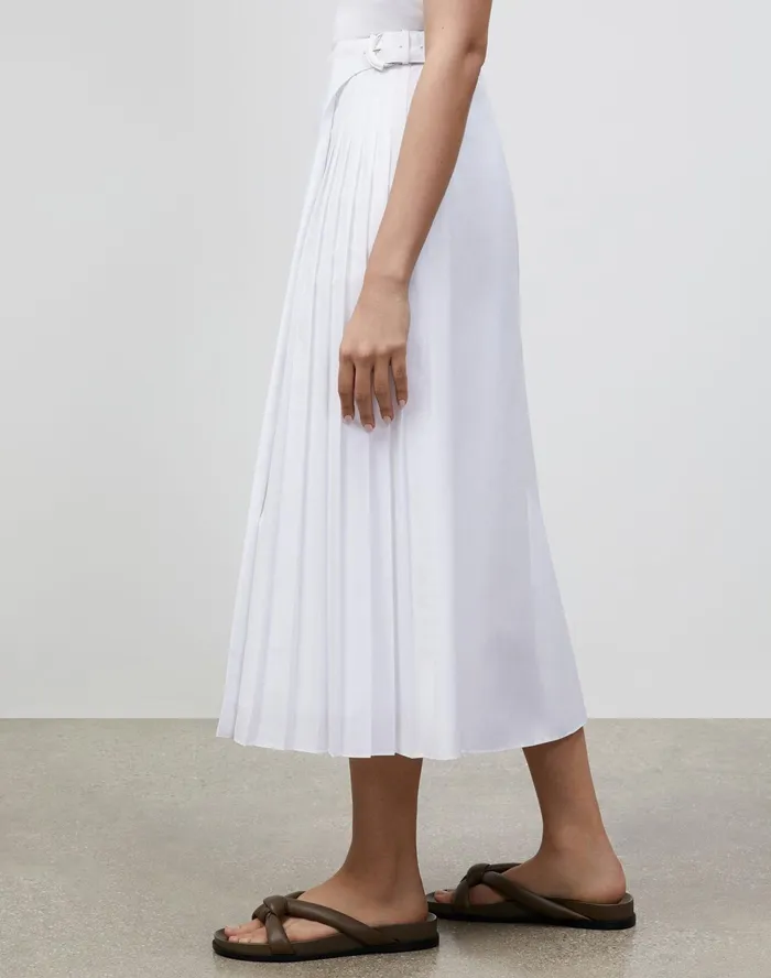 Women Lafayette 148 New York Skirts Leila Skirt In Valencia Cloth White