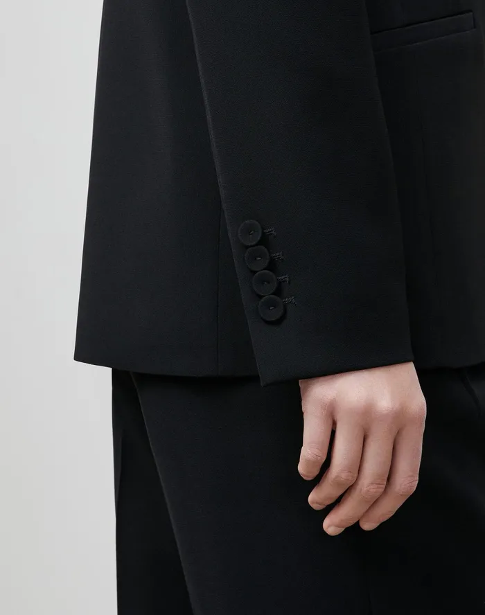 Women Lafayette 148 New York Suits Fae Blazer In Finesse Crepe Black