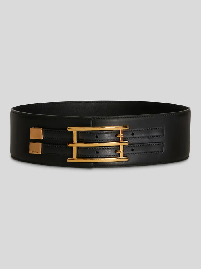 Women Leather Belt With Buckle Etro Belts