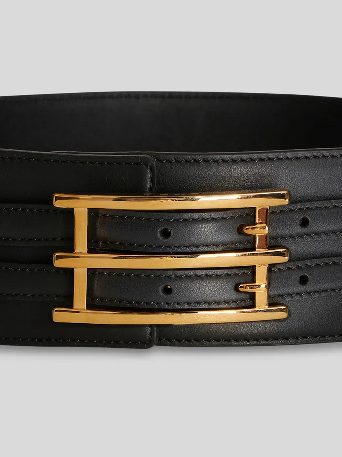 Women Leather Belt With Buckle Etro Belts