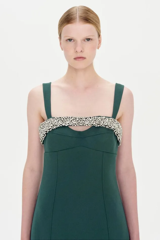 Women Lenny Dress Emerald Jonathan Simkhai Dresses and Jumpsuits