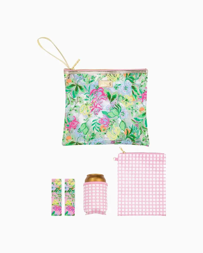 Women Lilly Pulitzer Bags Beach Day Pouch Multi Via Amore Spritzer