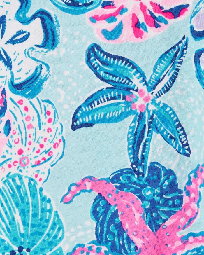 Women Lilly Pulitzer Dresses Alyssa ALine Cotton Dress Multi Bahamas Beachcomber