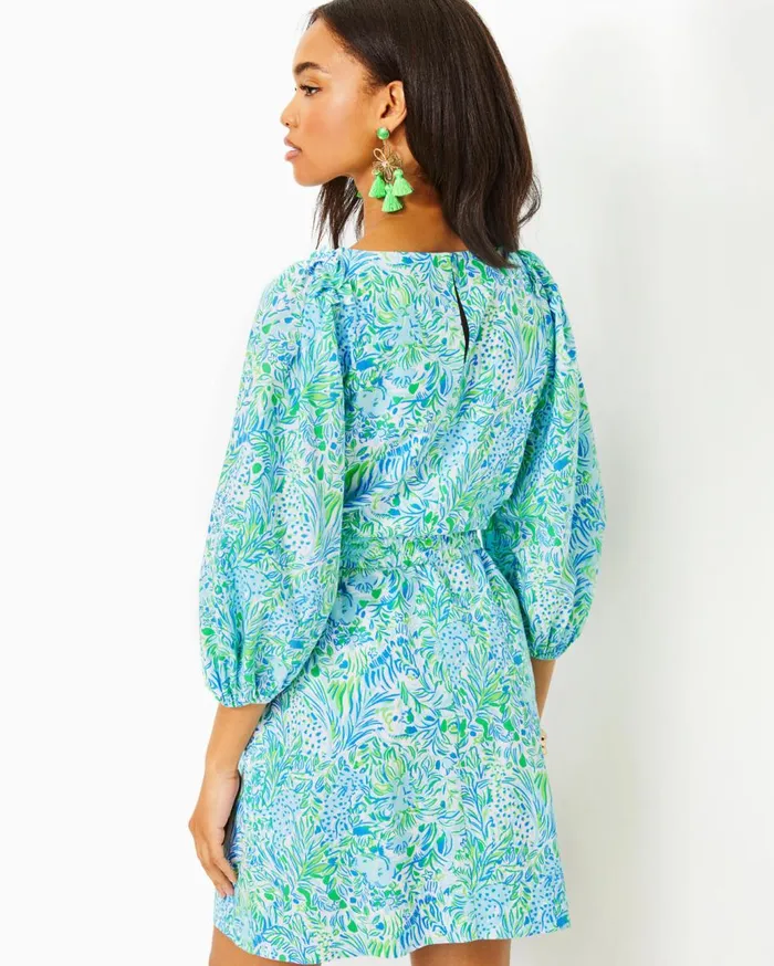 Women Lilly Pulitzer Dresses Barbara Cotton Dress Hydra Blue Dandy Lions Women Lilly Pulitzer Dresses Barbara Cotton Dress Hydra Blue Dandy Lions