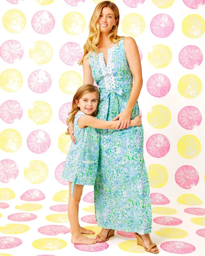 Women Lilly Pulitzer Dresses Gulianna Cotton Maxi Shift Dress Hydra Blue Dandy Lions Women Lilly Pulitzer Dresses Gulianna Cotton Maxi Shift Dress Hydra Blue Dandy Lions