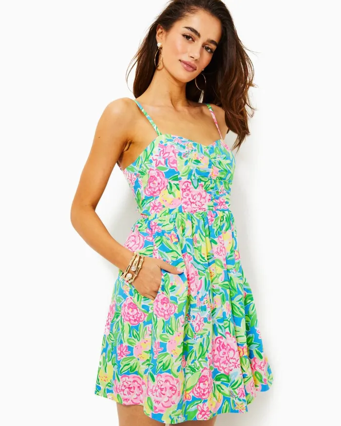 Women Lilly Pulitzer Dresses Ilana Sundress Multi Grove Garden