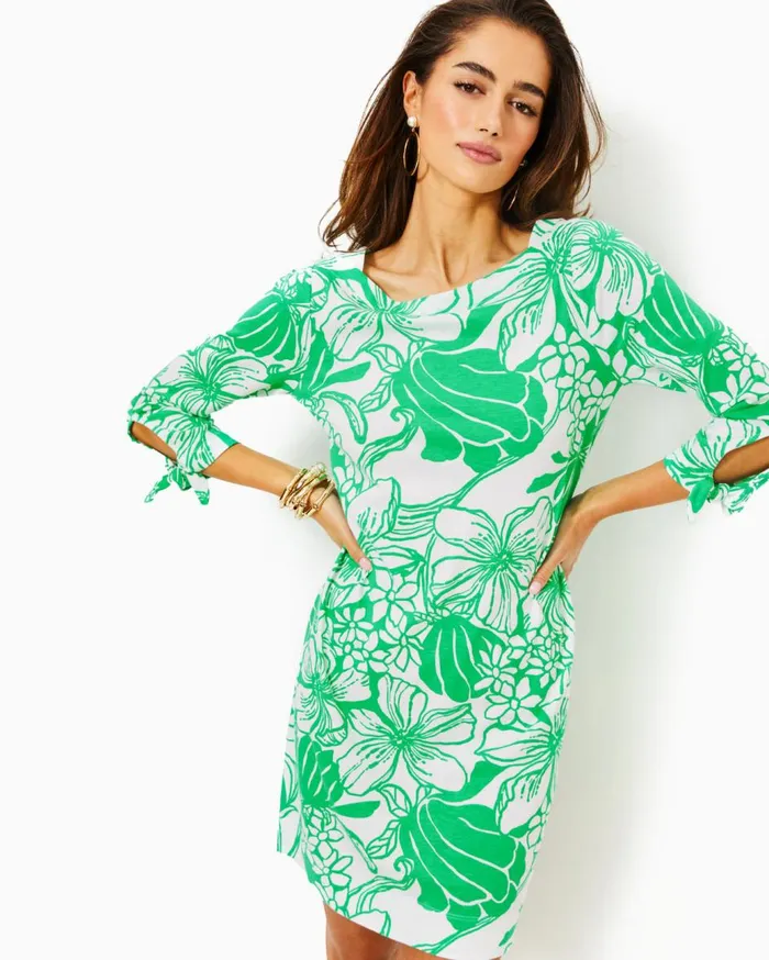 Women Lilly Pulitzer Dresses Lidia Boatneck Dress Multi Hot On The Vine