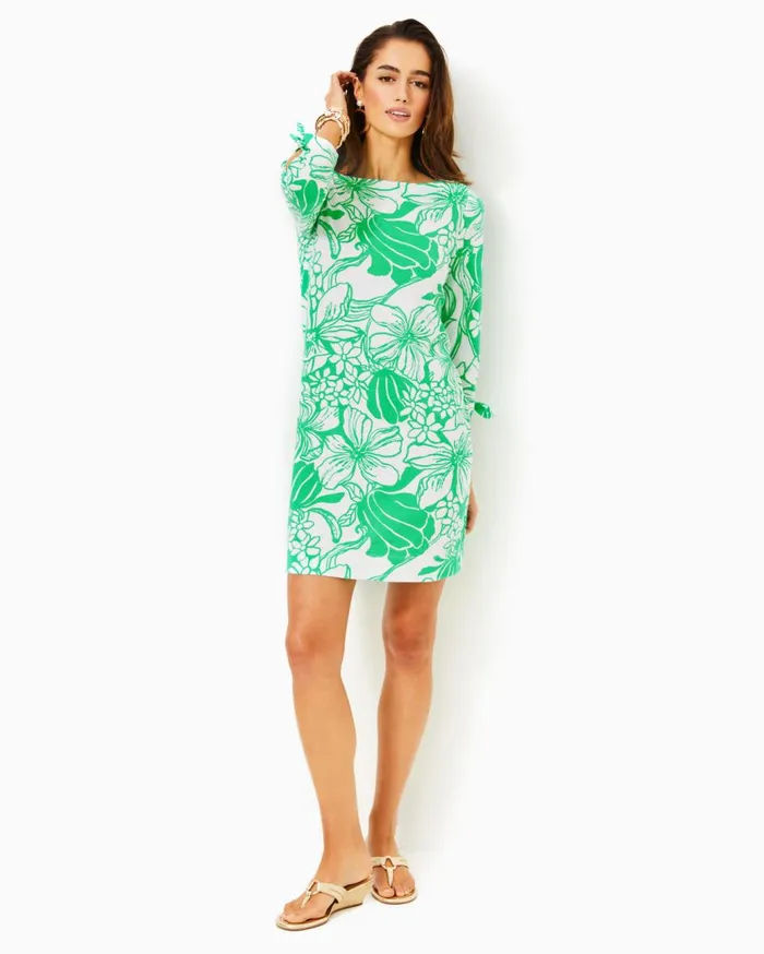 Women Lilly Pulitzer Dresses Lidia Boatneck Dress Multi Hot On The Vine