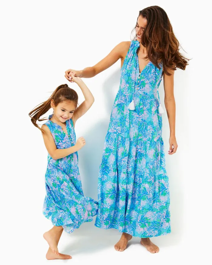 Women Lilly Pulitzer Dresses Malone Maxi Dress True Navy