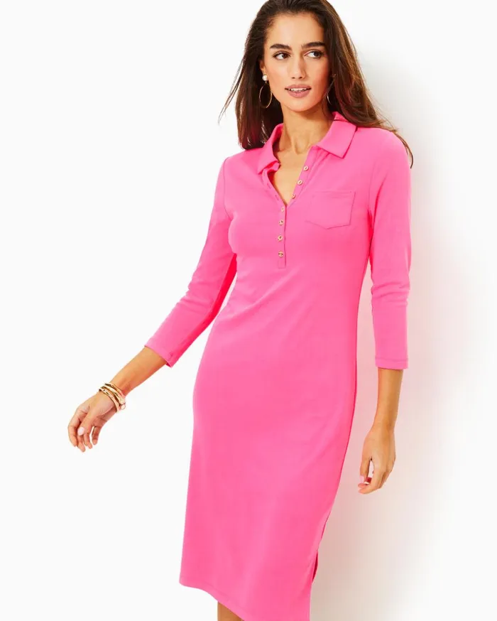 Women Lilly Pulitzer Dresses Reema Polo Dress Roxie Pink