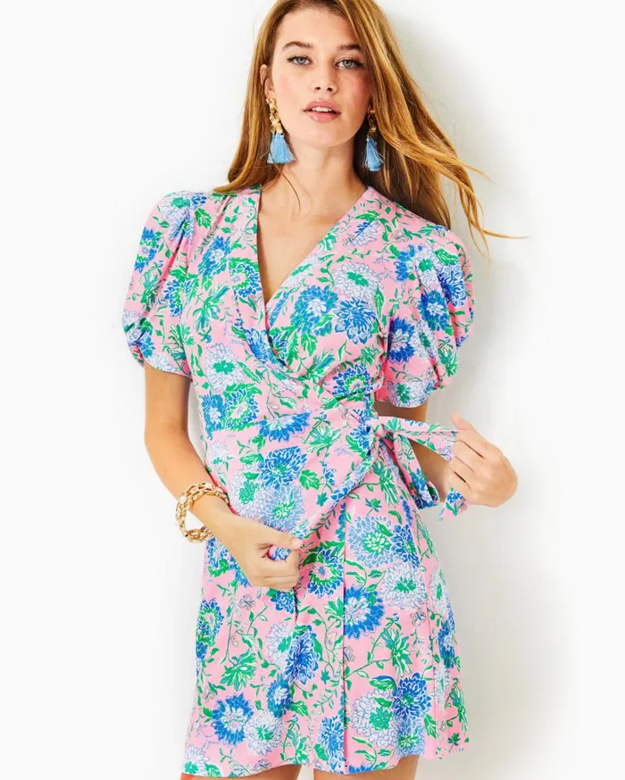 Women Lilly Pulitzer Dresses Sailynn Romper Spearmint Blossom Views Women Lilly Pulitzer Dresses Sailynn Romper Spearmint Blossom Views