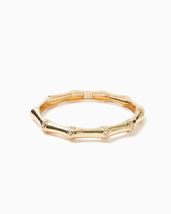 Women Lilly Pulitzer Jewelry Bamboo Bracelet Gold Metallic