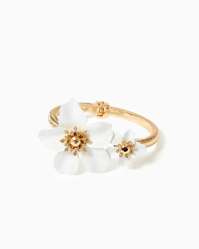 Women Lilly Pulitzer Jewelry Orchid Bracelet Resort White