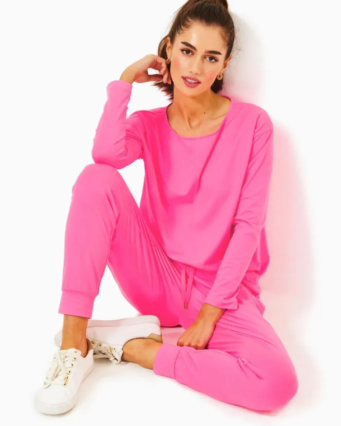 Women Lilly Pulitzer Loungewear Downtime Jersey Set In Roxie Pink Roxie Pink Women Lilly Pulitzer Loungewear Downtime Jersey Set In Roxie Pink Roxie Pink