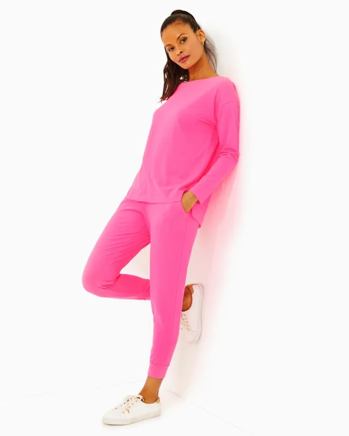 Women Lilly Pulitzer Loungewear Downtime Jersey Set In Roxie Pink Roxie Pink Women Lilly Pulitzer Loungewear Downtime Jersey Set In Roxie Pink Roxie Pink