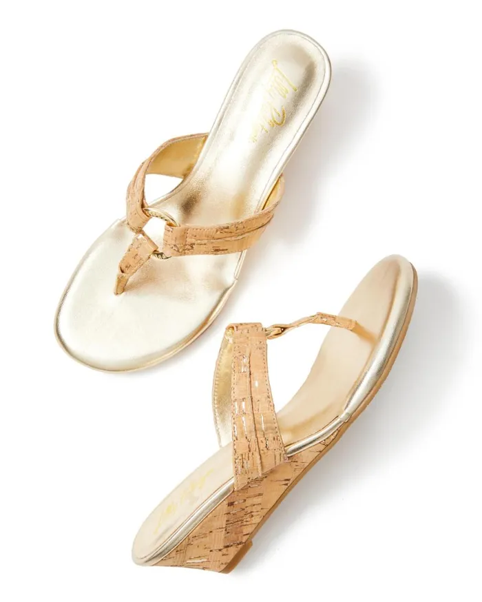 Women Lilly Pulitzer Shoes McKim Wedge Natural