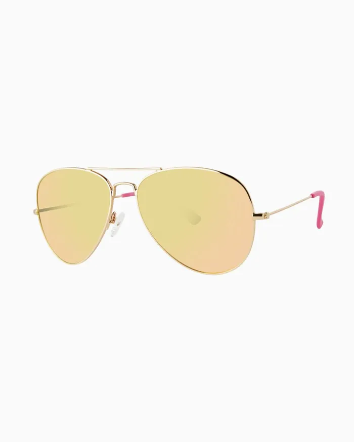 Women Lilly Pulitzer Sunglasses and Eyewear Lexy Sunglasses Gold Metallic