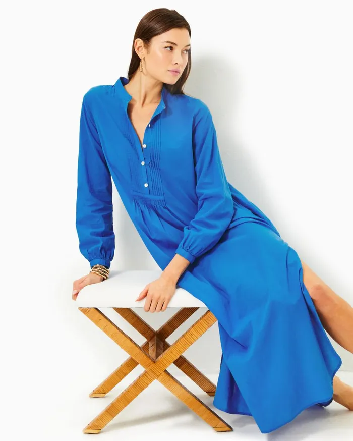 Women Lilly Pulitzer Swim Vassa Maxi CoverUp Morelle Blue Women Lilly Pulitzer Swim Vassa Maxi CoverUp Morelle Blue