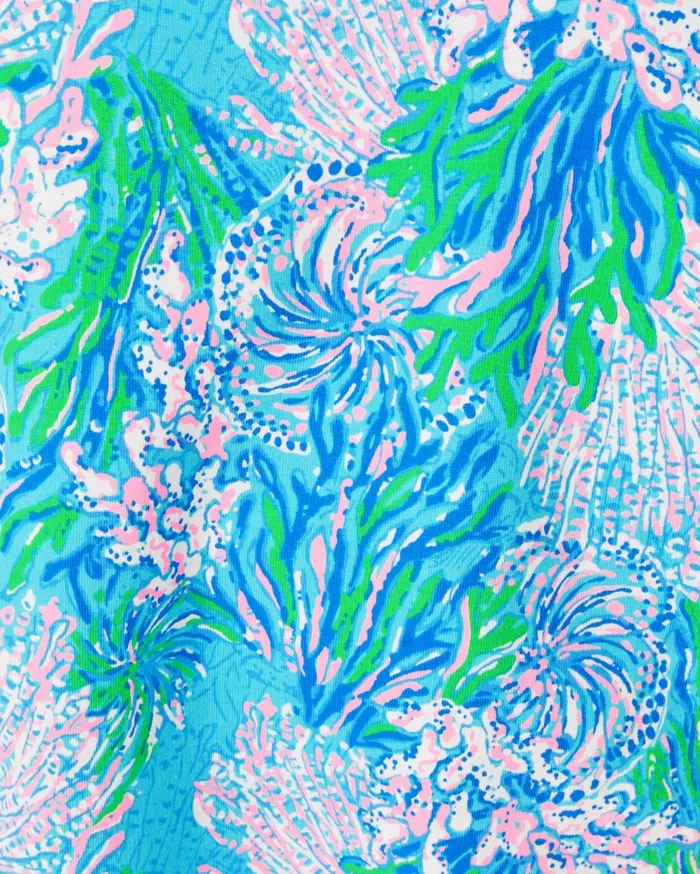 Women Lilly Pulitzer Tops Clanton Top Las Olas Aqua Strong Current Sea
