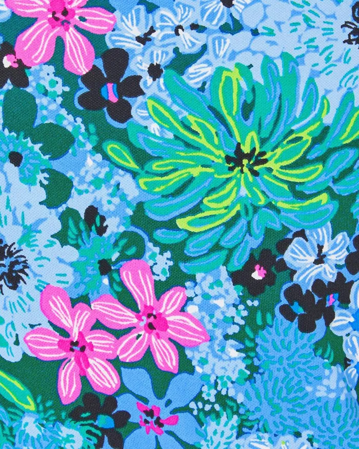 Women Lilly Pulitzer Tops UPF 50 Luxletic Frida Polo Bon Bon Blue Women Lilly Pulitzer Tops UPF 50 Luxletic Frida Polo Bon Bon Blue