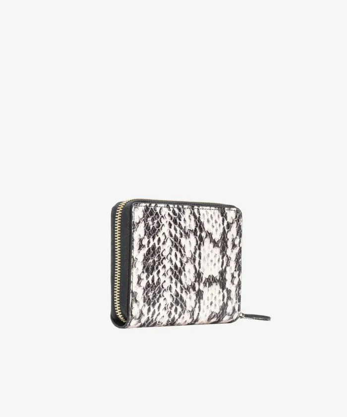 Women Limited Edition Pinko PINKO Galleria Square Wallet In Twotone Pythonprint Leather Whiteblacklightgold Women Limited Edition Pinko PINKO Galleria Square Wallet In Twotone Pythonprint Leather Whiteblacklightgold