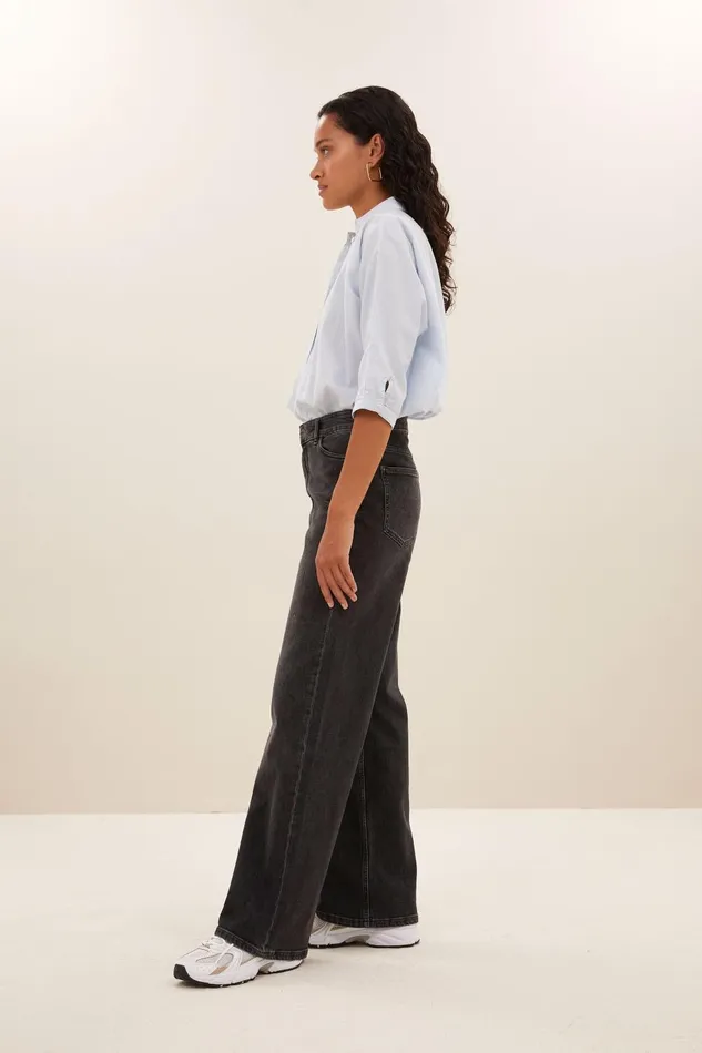 Women Lina Pant Dark Grey Bybar Trousers Women Lina Pant Dark Grey Bybar Trousers