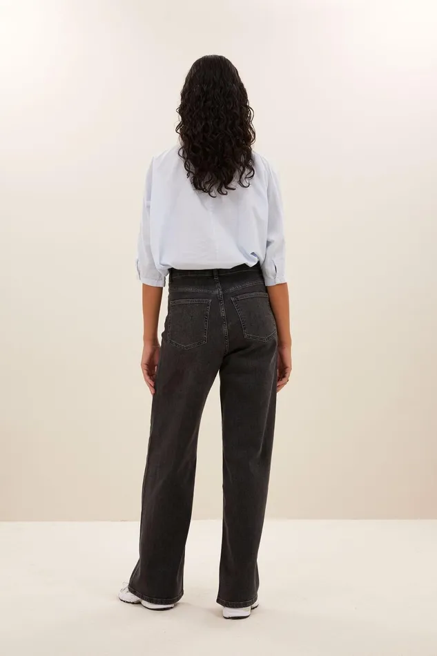 Women Lina Pant Dark Grey Bybar Trousers Women Lina Pant Dark Grey Bybar Trousers