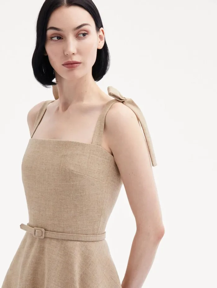 Women Marbled Tulip Canvas Dress Linen Red Oscar De La Renta Dresses Women Marbled Tulip Canvas Dress Linen Red Oscar De La Renta Dresses