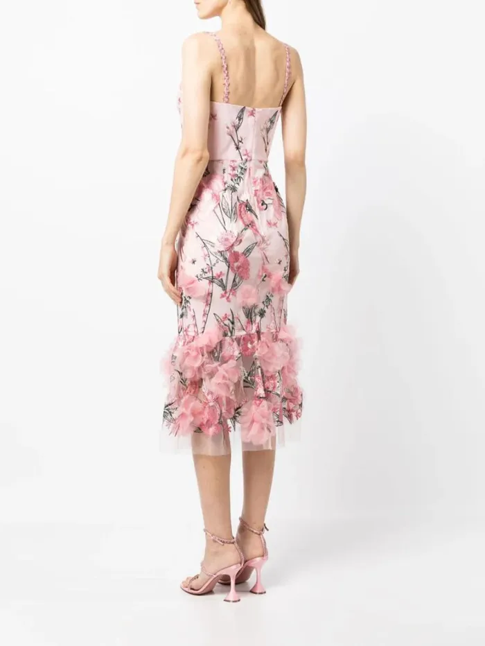 Women Marchesa Dresses Butterfly Murmuring Midi Dress Dusty Pink Women Marchesa Dresses Butterfly Murmuring Midi Dress Dusty Pink