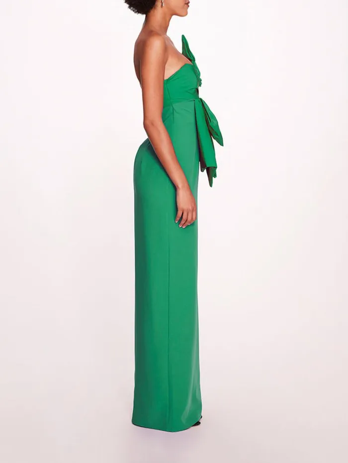 Women Marchesa Dresses Deconstructed Bow Gown Emerald Women Marchesa Dresses Deconstructed Bow Gown Emerald
