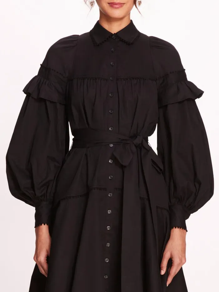 Women Marchesa Dresses Laurel Shirtdress Black Women Marchesa Dresses Laurel Shirtdress Black