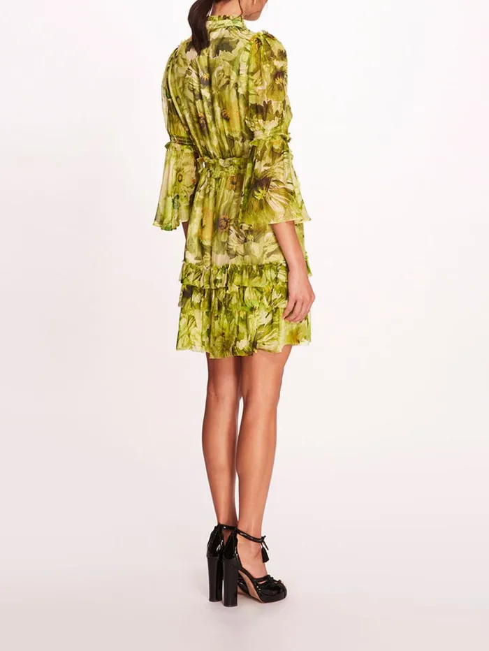 Women Marchesa Dresses Mali Mini Dress Chartreuse