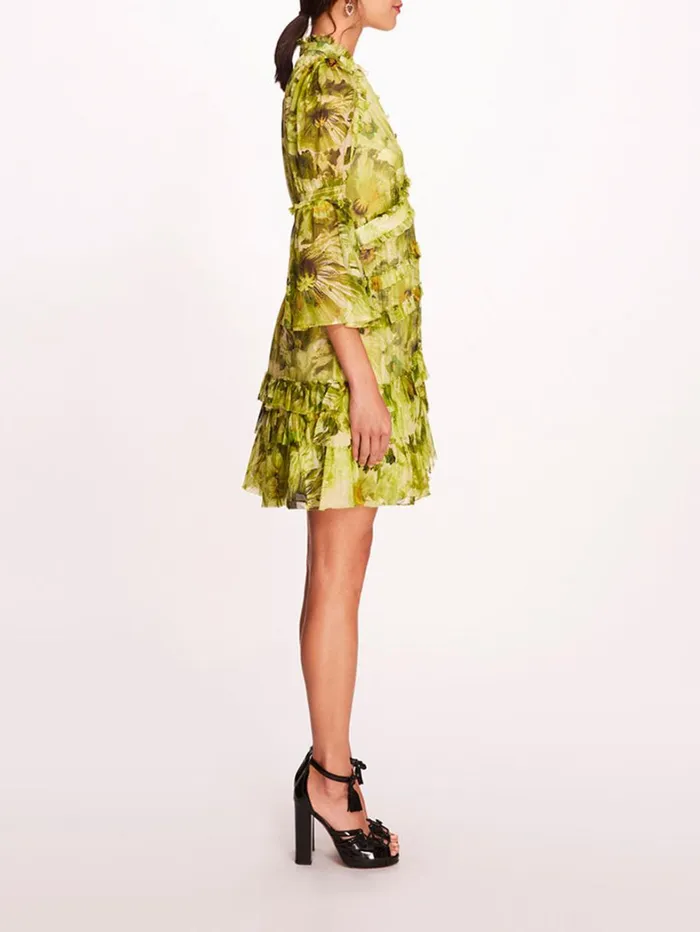 Women Marchesa Dresses Mali Mini Dress Chartreuse