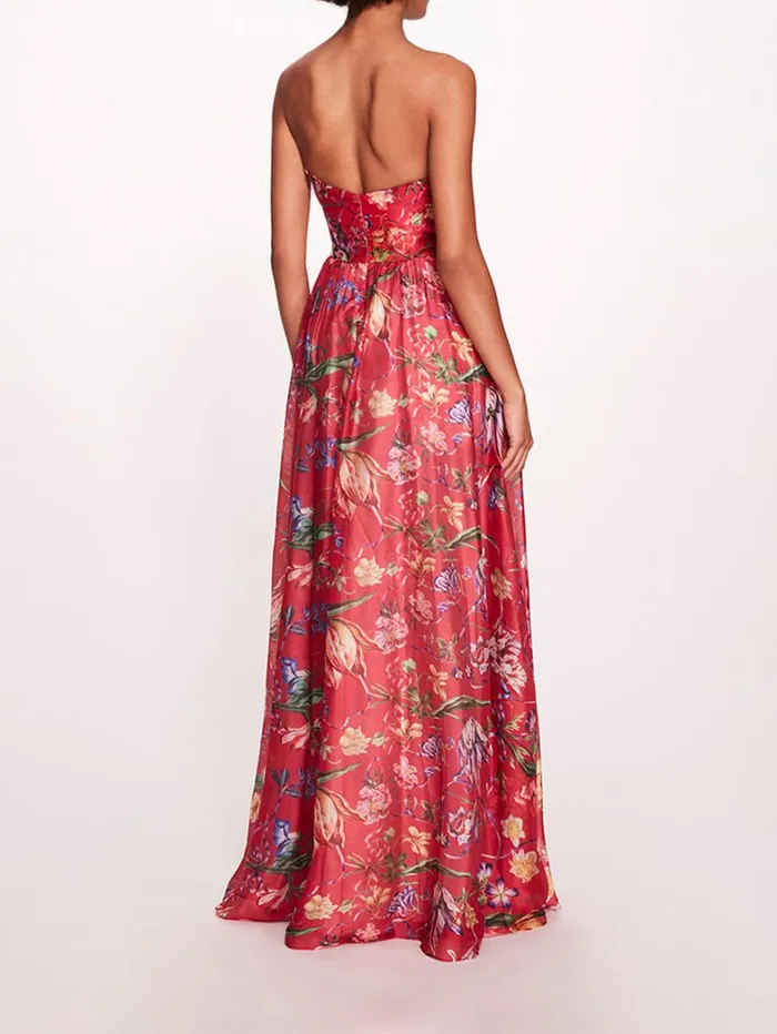 Women Marchesa Dresses Ribbons Cape Gown Fuchsia Women Marchesa Dresses Ribbons Cape Gown Fuchsia