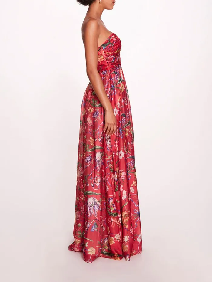Women Marchesa Dresses Ribbons Cape Gown Fuchsia Women Marchesa Dresses Ribbons Cape Gown Fuchsia