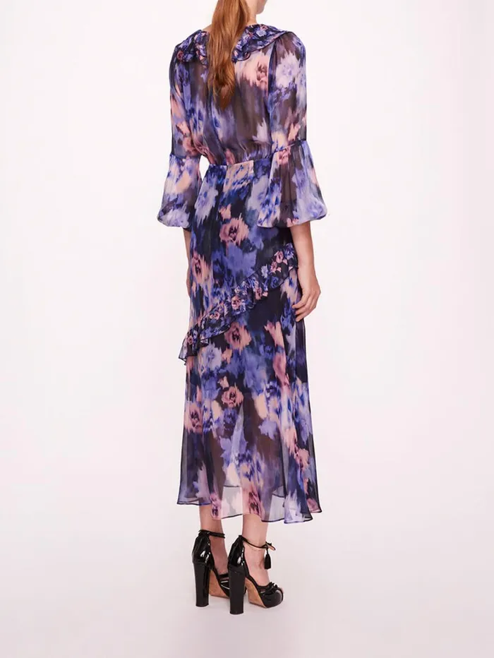 Women Marchesa Dresses Varda Purple Multi