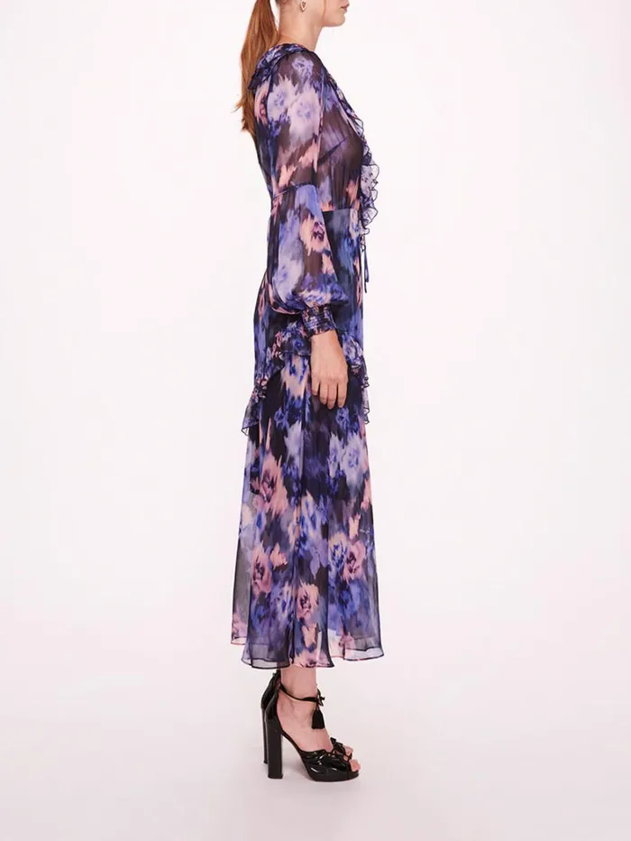 Women Marchesa Dresses Varda Purple Multi