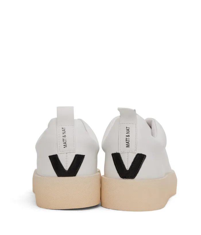 Women Marci Vegan Sneakers Whiteblack Matt and Nat Sneakers