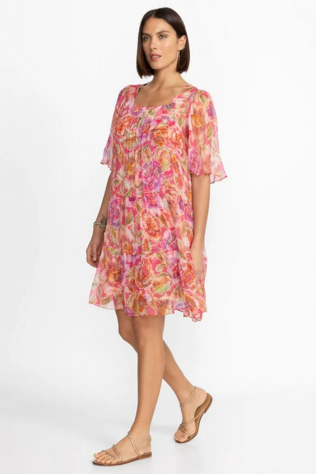 Women MARI TIERED MINI DRESS Fabiola Johnny Was Dresses