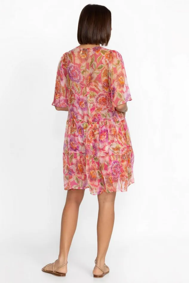 Women MARI TIERED MINI DRESS Fabiola Johnny Was Dresses