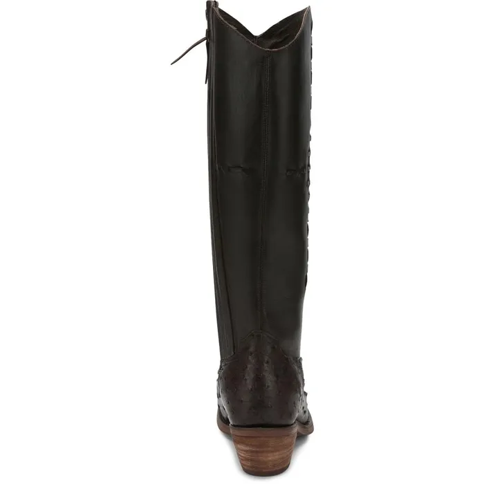 WOMEN Mcalester 15034 Full Quill Western Boot Nicotine Brown Justin Boots Western