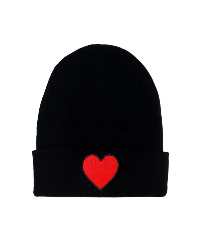 WomenMen Beanies Aviator Nation Heart Rib Beanie