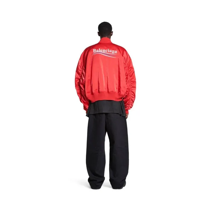 WomenMen Coats and Jackets Balenciaga Political Campaign Varsity Jacket In Red