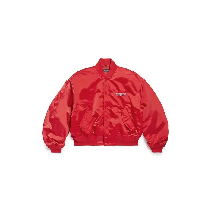 WomenMen Coats and Jackets Balenciaga Political Campaign Varsity Jacket In Red